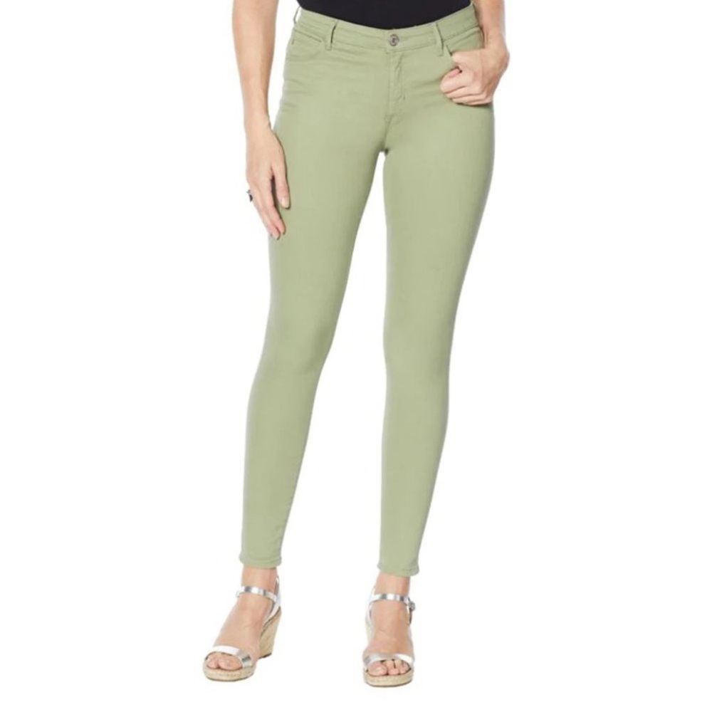 Skinnygirl Women's Skinny Jeans |  Fit Solution Mid-Rise | Army Sage Green‎